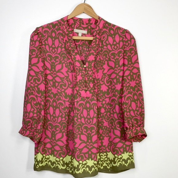 Banana Republic Tops - Banana Republic Pink Blouse 3/4 Sleeves buttons womens adult size Small